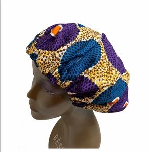 Extra Large African Prints Satin Bonnets